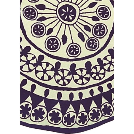 tappeto Rangoli Nanimarquina black and white rotondo