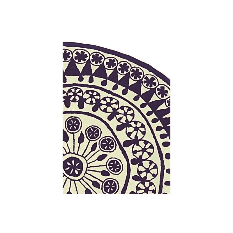 tappeto Rangoli Nanimarquina black and white rotondo