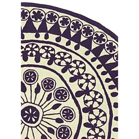 Carpet Rangoli Nanimarquina black and white rotondo