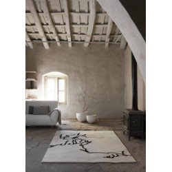Carpet Chillida Nanimarquina Dibujo tinta 1957black and beige