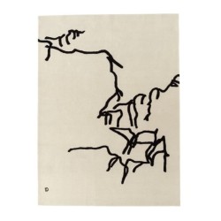 Carpet Chillida Nanimarquina Dibujo tinta 1957black and beige 2