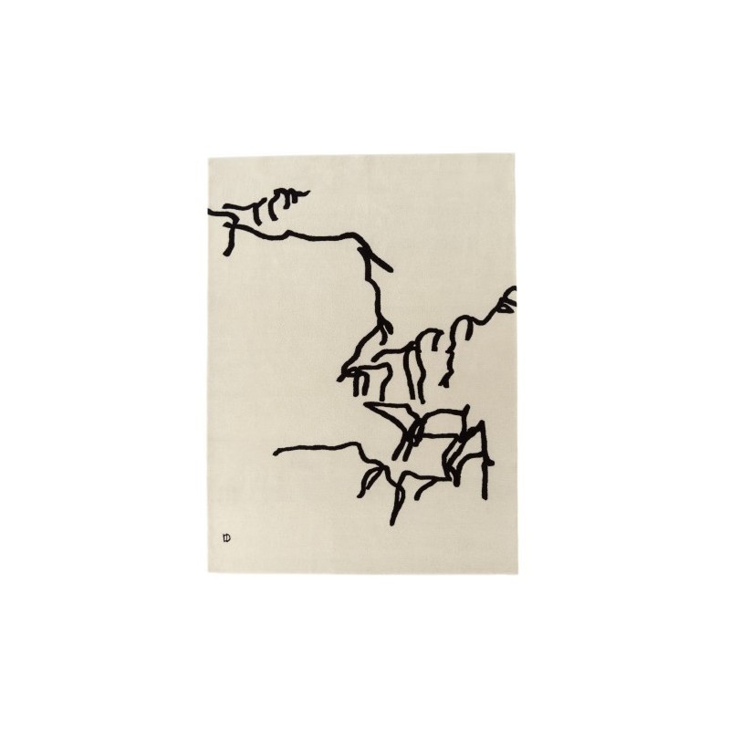 tappeto Chillida Nanimarquina Dibujo tinta 1957black and beige