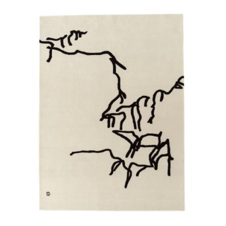 Carpet Chillida Nanimarquina Dibujo tinta 1957black and beige