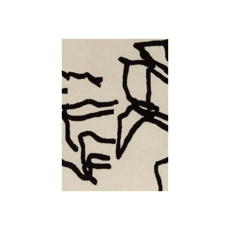 tappeto Chillida Nanimarquina Dibujo tinta 1957black and beige