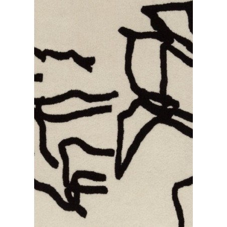 Carpet Chillida Nanimarquina Dibujo tinta 1957black and beige
