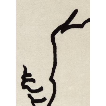 Carpet Chillida Nanimarquina Dibujo tinta 1957black and beige