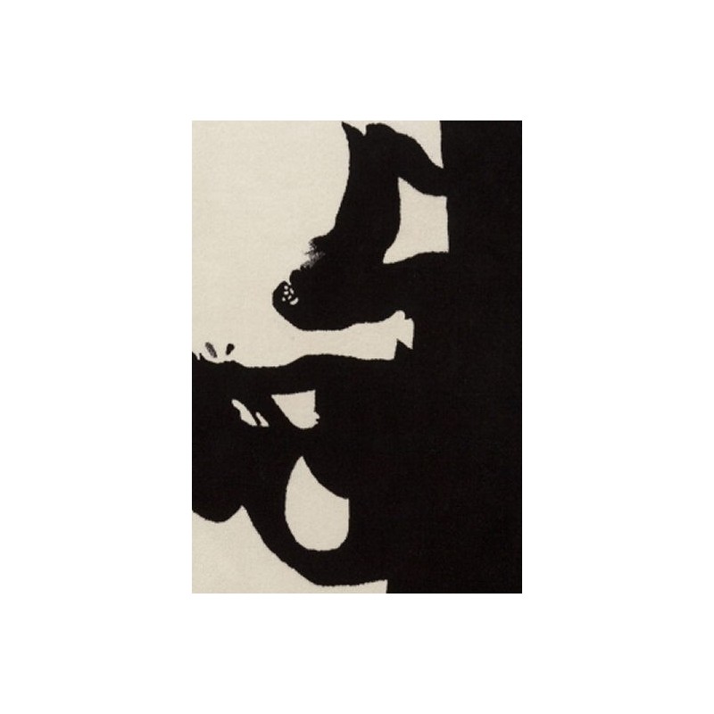 Carpet Chillida Nanimarquina Collage 1966 black and beige