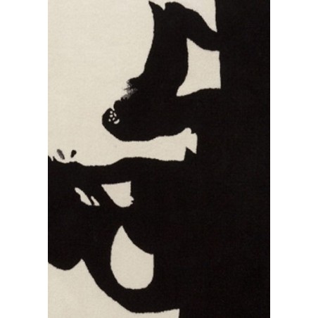 Carpet Chillida Nanimarquina Collage 1966 black and beige