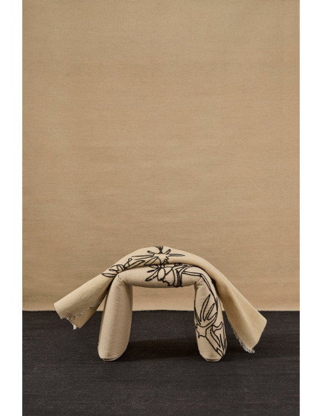 Nanimarquina Folded pouf Flowers 60x45x45