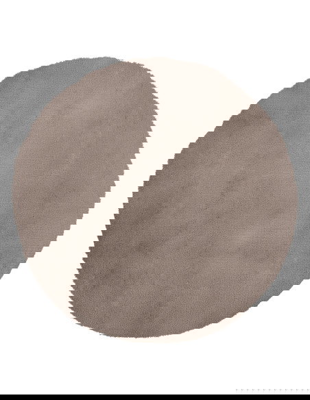 Cha Cha 535 Taupe Round Rug – Soft Hand-Tufted Carpet