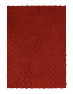 Tappeto moderno rosso Diamond Cut 800