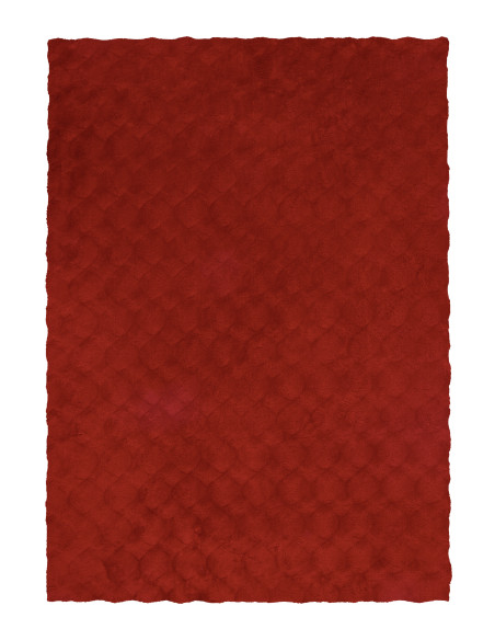 Tappeto moderno rosso Diamond Cut 800
