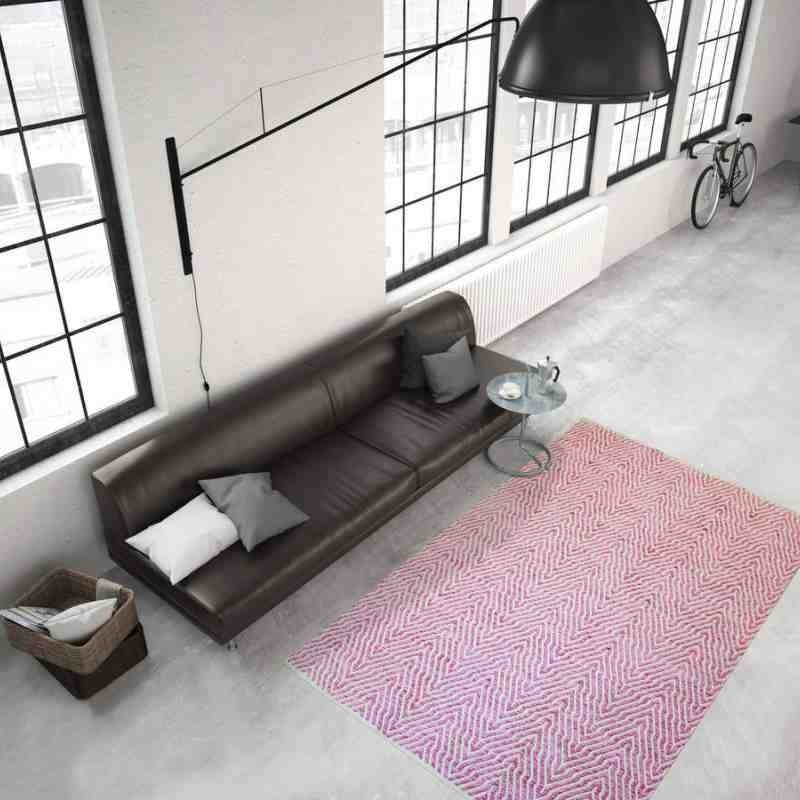 tappeto moderno tinta unita aperitif 410 rosa