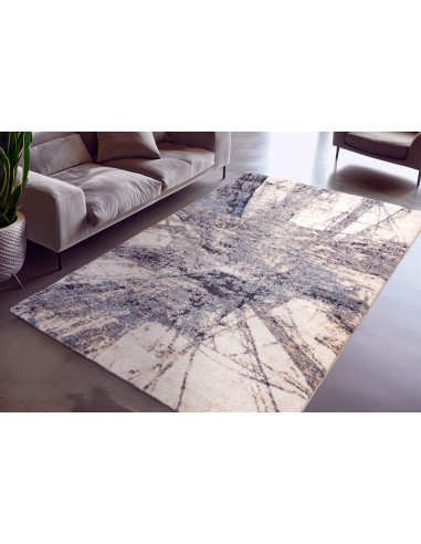 Tappeto moderno Bologna 460 blu per salotto elegante