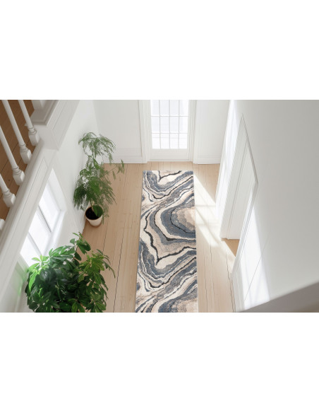 Bologna 461 Blue Fantasy Rug with Blue Tones