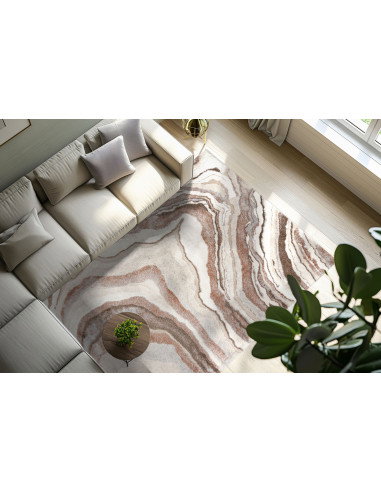 Tappeto moderno Bologna 461 Terra per salotto elegante