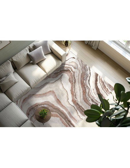 Tappeto moderno Bologna 461 Terra per salotto elegante
