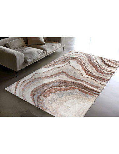 Tappeto moderno Bologna 461 Terra per salotto elegante