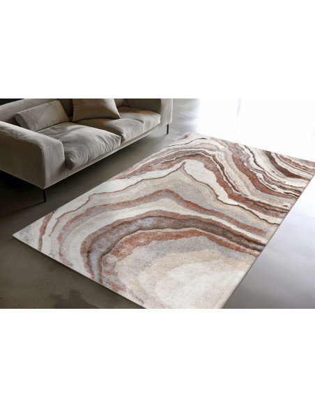 Tappeto moderno Bologna 461 Terra per salotto elegante