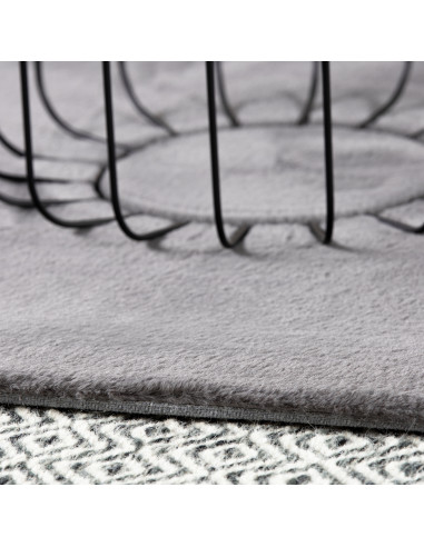 Tappeto moderno argento rotondo per salotto