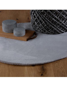 Tappeto moderno argento rotondo per salotto 2