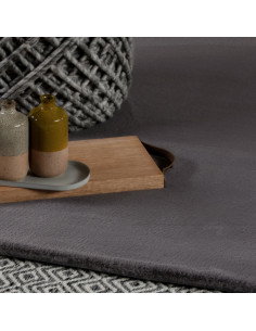 Tappeto moderno grigio rotondo per salotto 2