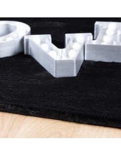 Cha Cha 535 Black Round Rug – Soft Hand-Tufted Carpet 2