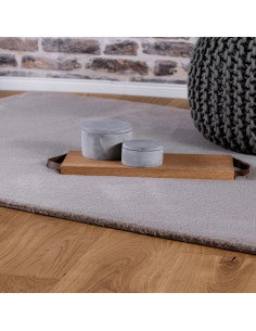 Cha Cha 535 Taupe Round Rug – Soft Hand-Tufted Carpet 2