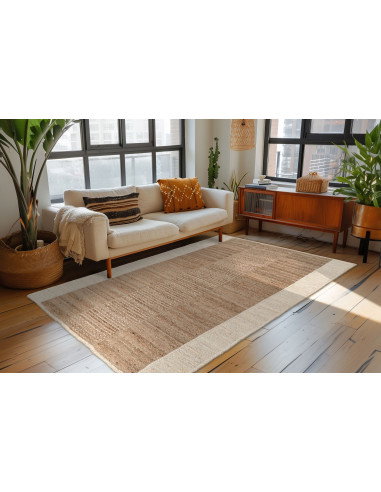 Cottage 445 Ivory Natural Jute Rug – Hand-Knotted Elegance