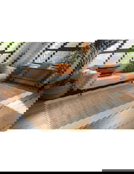 Cottage 445 Ivory Natural Jute Rug – Hand-Knotted Elegance