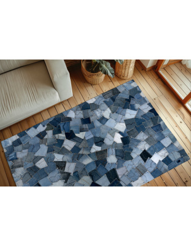 Tappeto moderno Denim Pocket 465 blu