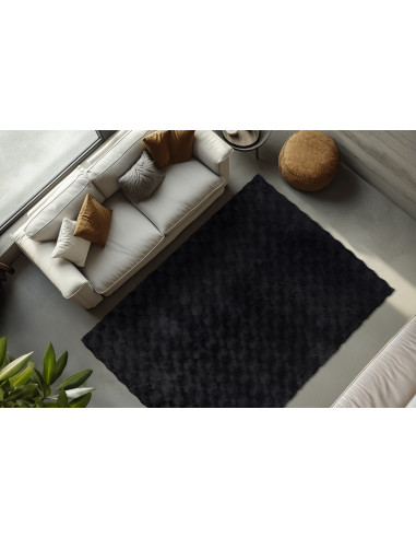 Tappeto salotto moderno Diamond Cut 800 antracite