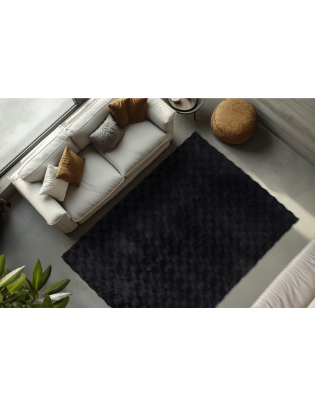 Diamond Cut 800 Anthrazit Round Rug – Modern Elegant Carpet