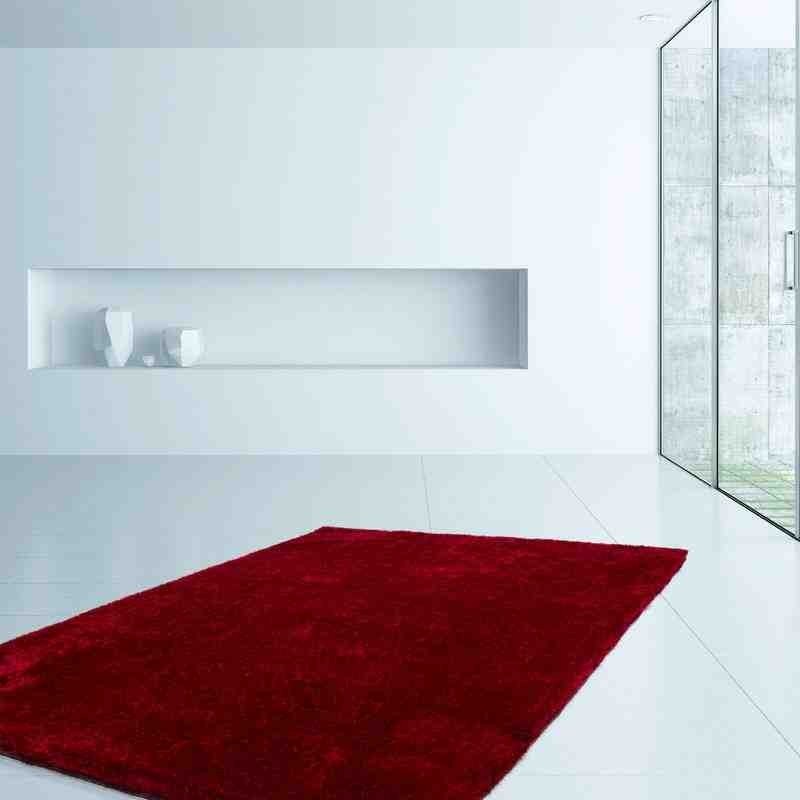 tappeto moderno tinta unita barbados bridgetown rosso
