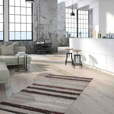 tappeto moderno geometrico duarte 210 nero-bianco lana