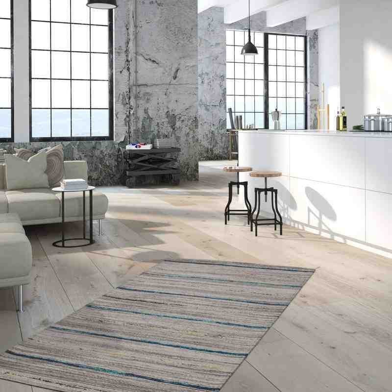 tappeto moderno geometrico duarte 110 nature-blu lana