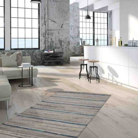 tappeto moderno geometrico duarte 110 nature-blu lana