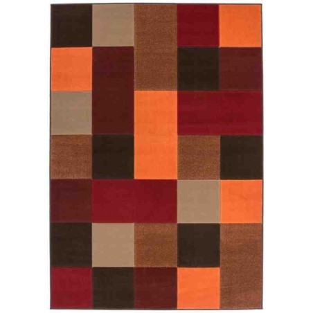 tappeto moderno patchwork funky 2034 rosso