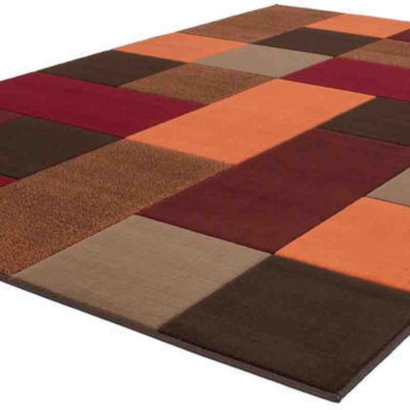 tappeto moderno patchwork funky 2034 rosso