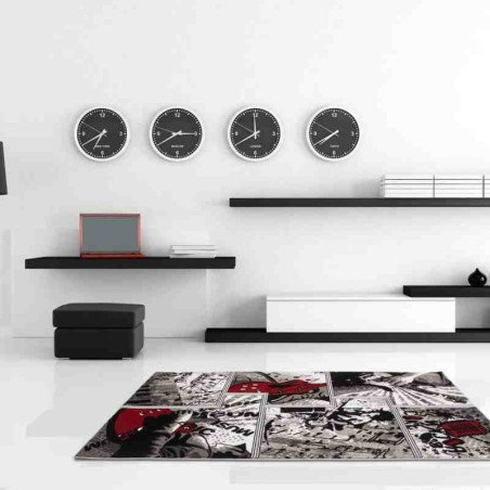 tappeto moderno fantasia italy rome argento