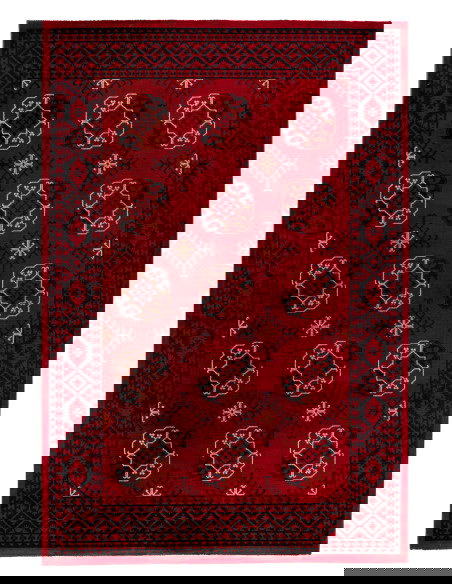 Tappeto salotto Ariana 881 rosso elegante e moderno