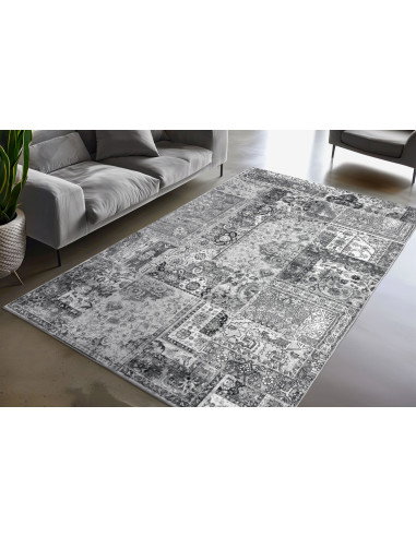 Avantgarde 105 Grey Vintage Style Rug with Elegant Tones