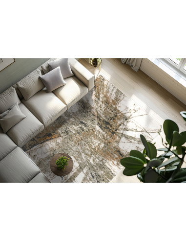 Bologna 460 Green Modern Fantasy Rug – Durable & Stylish