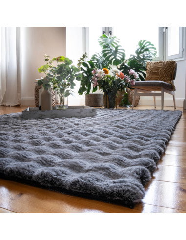 Tappeto moderno Calypso antracite per salotto elegante