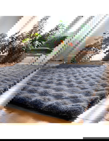 Tappeto moderno Calypso antracite per salotto elegante