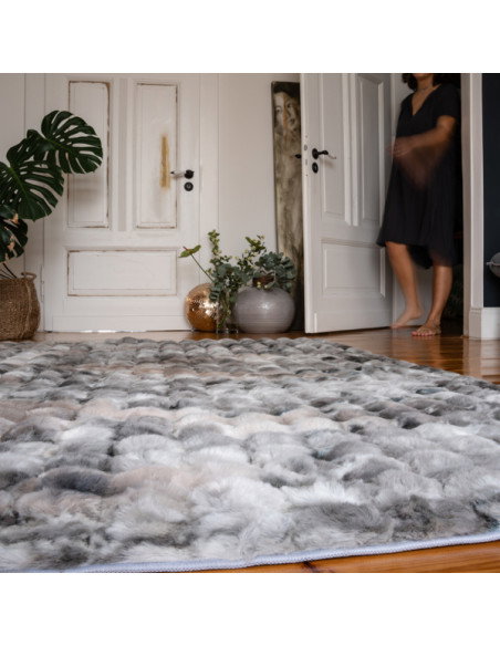 Tappeto moderno Camouflage grigio 845