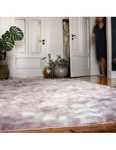 Camouflage 845 Pink Hand-Tufted Rug – Soft & Stylish
