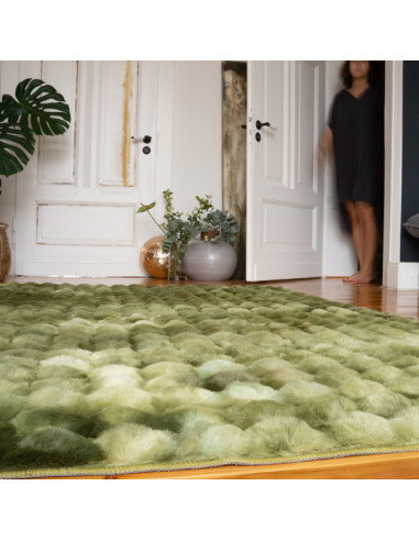 Camouflage 845 Green Plush Rug – Durable Synthetic Carpet