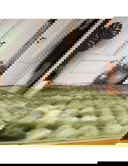 Camouflage 845 Green Plush Rug – Durable Synthetic Carpet