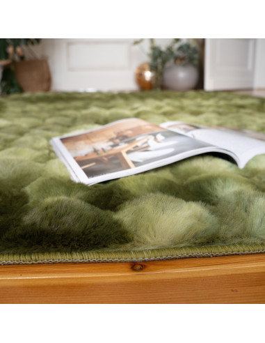 Camouflage 845 Green Plush Rug – Durable Synthetic Carpet